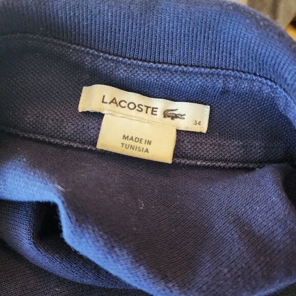Lacoste ¾ Sleeve Polo Dress - Navy - Size 34 - Picture 3 of 5